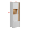 CARLO V - Conjunto de muebles de salón - Blanco Mate / Roble Wotan