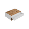 CARLO V - Conjunto de muebles de salón - Blanco Mate / Roble Wotan