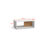 Unidad de pared MILA - Conjunto de muebles de salón - Roble Artesanal / Blanco Brillante