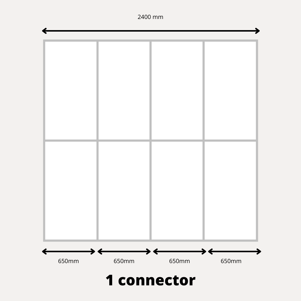 4 puertas correderas de armario - H: hasta 2750mm W: 2400mm - MFC