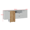 VERO - Conjunto de muebles de salón - Gris Ceniza / Roble Coast Evoke