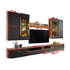 Unidad de pared CLIF - Conjunto de muebles de salón - Roble San Remo / Gris Antracita