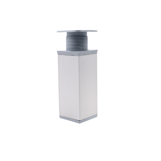 Pata de mueble cuadrada de 40x40mm - A100mm - Aluminio (2) – Furnica