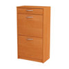 JULIA - Zapatero con 1 cajón y almacenamiento de 2 niveles - Aliso H92cm W50cm D28cm