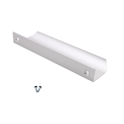 Mango de perfil redondo con agarre en el borde de 128 mm (longitud total de 148 mm) - Aluminio (4) – Furnica
