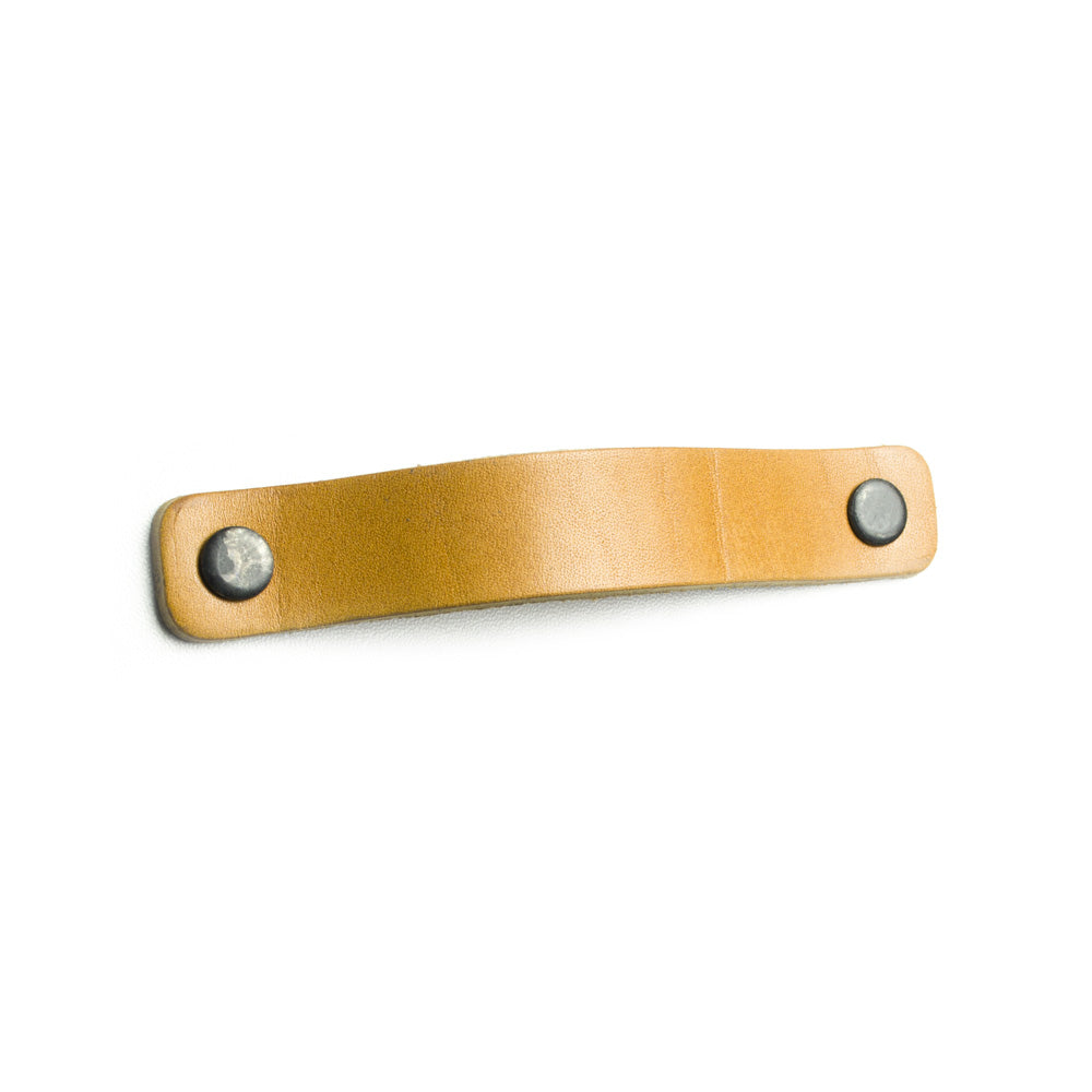Asa de cuero rectangular de 96 mm / 128 mm / 160 mm – Coñac / Negro – Furnica