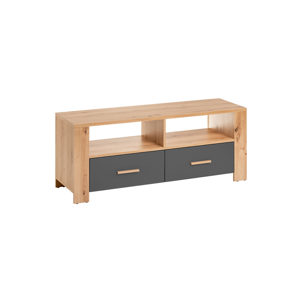 VEGA - Conjunto de muebles de salón - Roble Wotan / Antracita