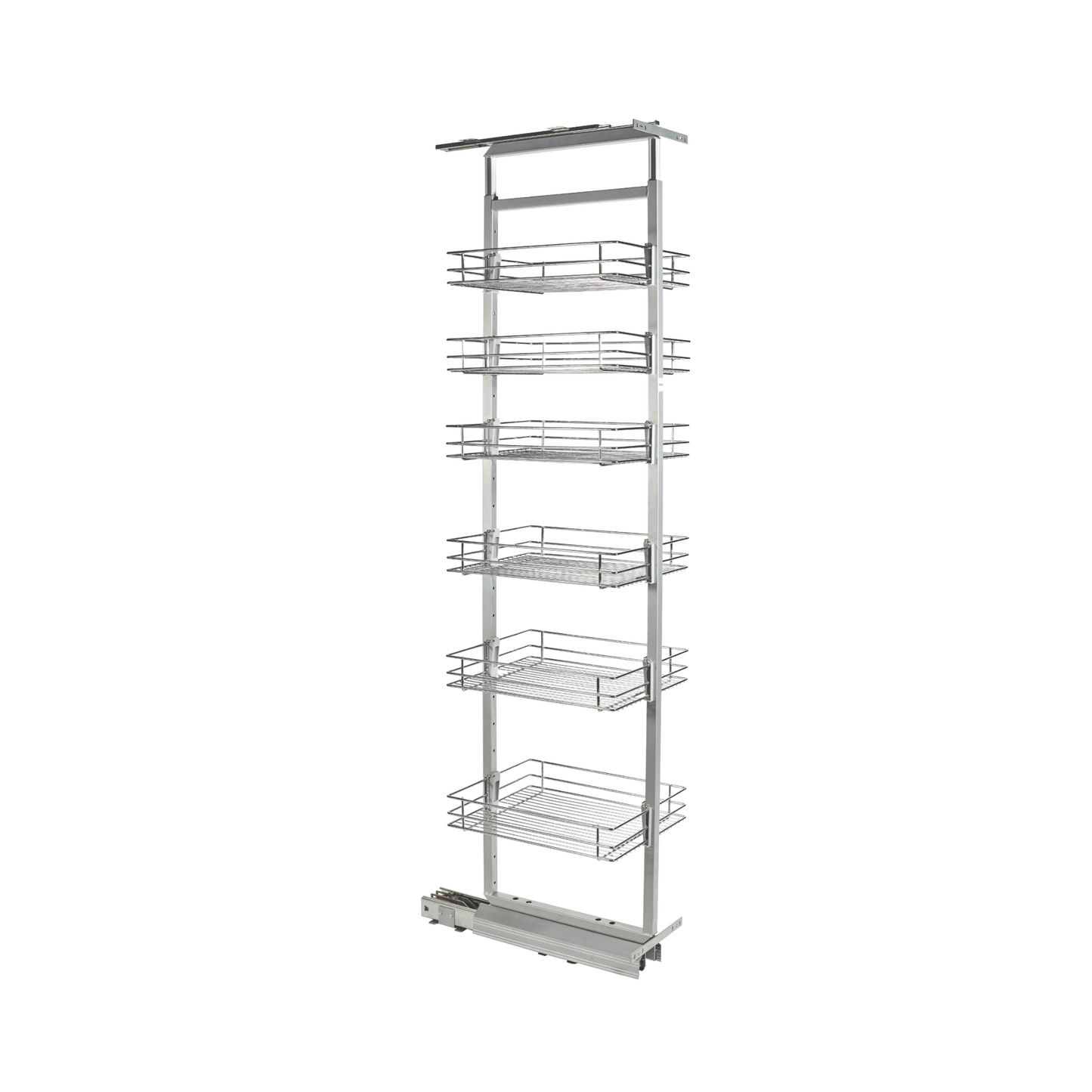 Cestas de almacenamiento extraíbles de 300 mm Cargo Max con freno - 6 estantes - Cromo