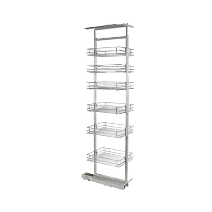 Cestas de almacenamiento extraíbles de 300 mm Cargo Max con freno - 6 estantes - Cromo