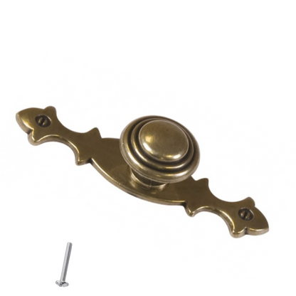 Perilla de gabinete vintage - Ø29mm - latón antiguo – Furnica