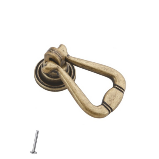 Pomo de armario vintage - Ø22mm - latón antiguo – Furnica