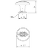 Perilla de gabinete vintage - Ø27mm - Patrón de ramas - Latón antiguo