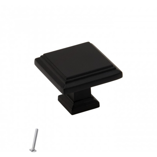Perilla de gabinete vintage - 31mm x 31mm - Negro – Furnica