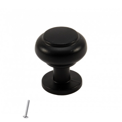 Perilla de gabinete vintage - Ø28mm - Negro – Furnica