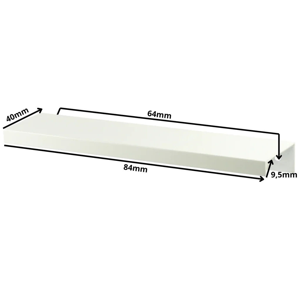 Mango de perfil redondo Edge Grip FE06 de 64 mm (longitud total de 84 mm) - Blanco