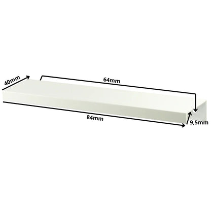 Mango de perfil redondo Edge Grip FE06 de 64 mm (longitud total de 84 mm) - Blanco