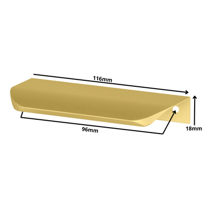 Mango de perfil redondo Edge Grip UA02 de 96 mm (longitud total de 116 mm) - Oro
