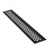 Rejilla de ventilación de aluminio 480x80mm - Negro