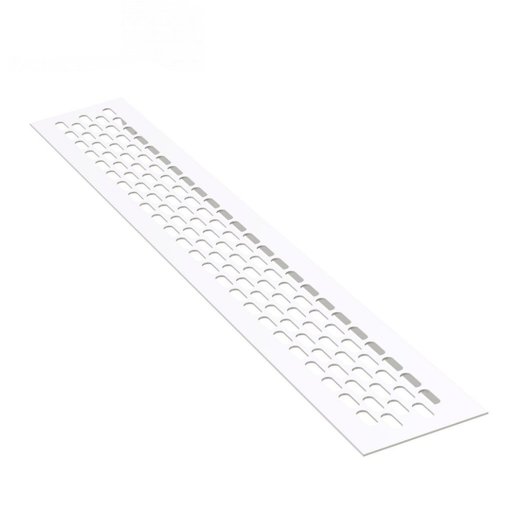 Rejilla de ventilación de aluminio 480x80mm - Blanco – Furnica