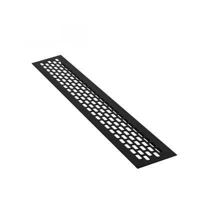 Rejilla de ventilación de aluminio 484x60mm - Negro – Furnica