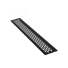 Rejilla de ventilación de aluminio 484x60mm - Negro