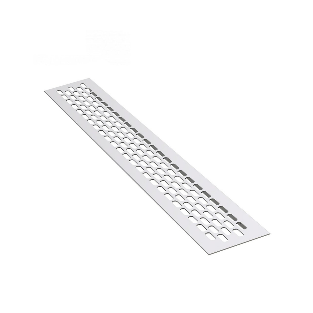 Rejilla de ventilación de aluminio 484x60mm - Plateado – Furnica