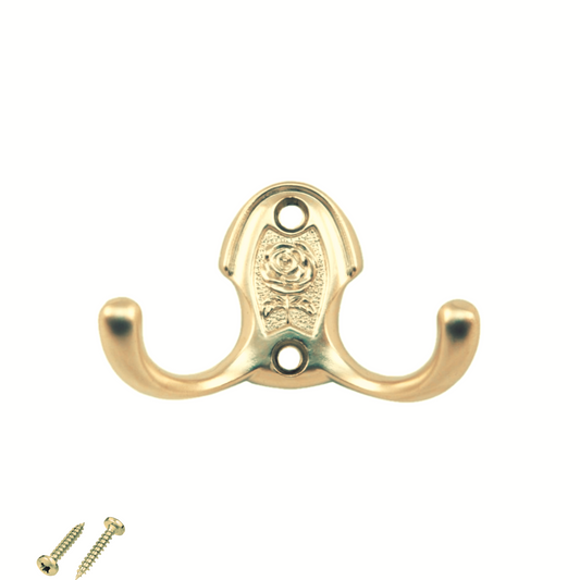 Doble gancho para batas - 46mm - Latón – Furnica