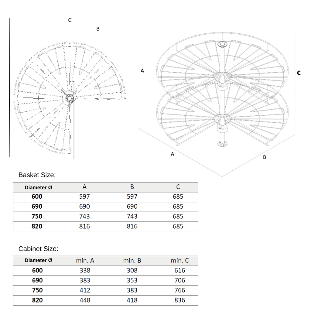 Sacar el estante de especias de 690 mm - Cromo