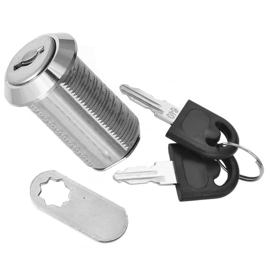 Cerradura de armario con placa de leva recta de 19x30mm - Cromo – Furnica