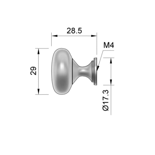 Pomo de gabinete - Aluminio (2) – Furnica