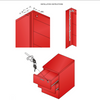 Cerradura central para 4 cajones de 19x20mm, tira de 800mm - Cromo