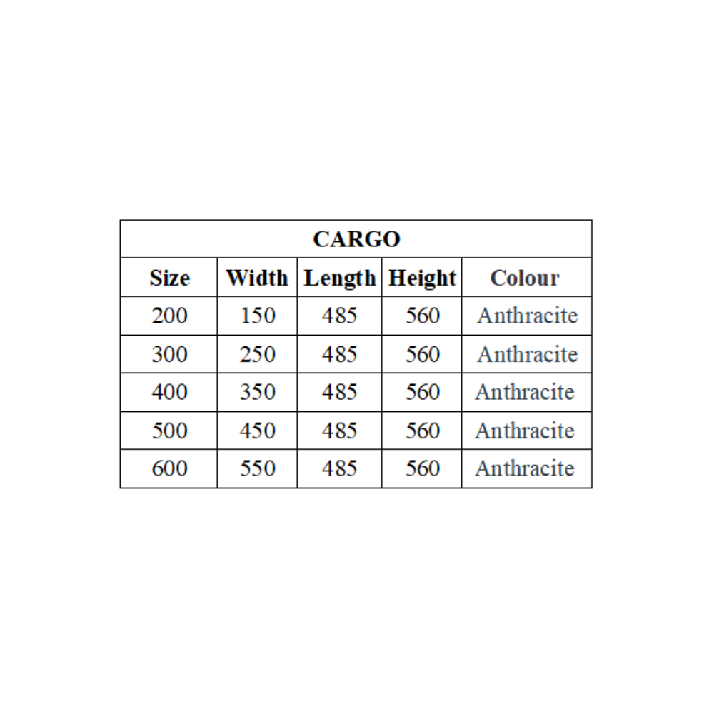 Cestas de almacenamiento extraíbles de 20 cm con cierre suave Mini Cargo - 2 estantes - Antracita (2) – Furnica