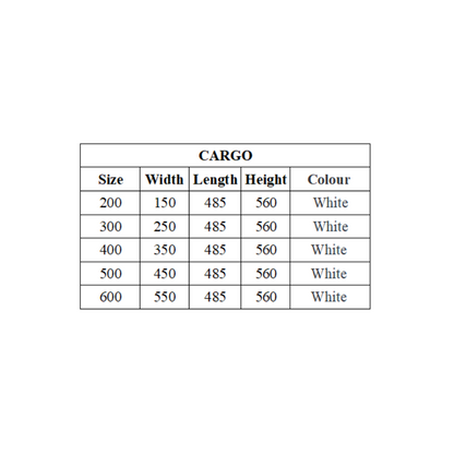 Cestas de almacenamiento extraíbles de 20 cm con cierre suave Mini Cargo - 2 estantes - Blanco