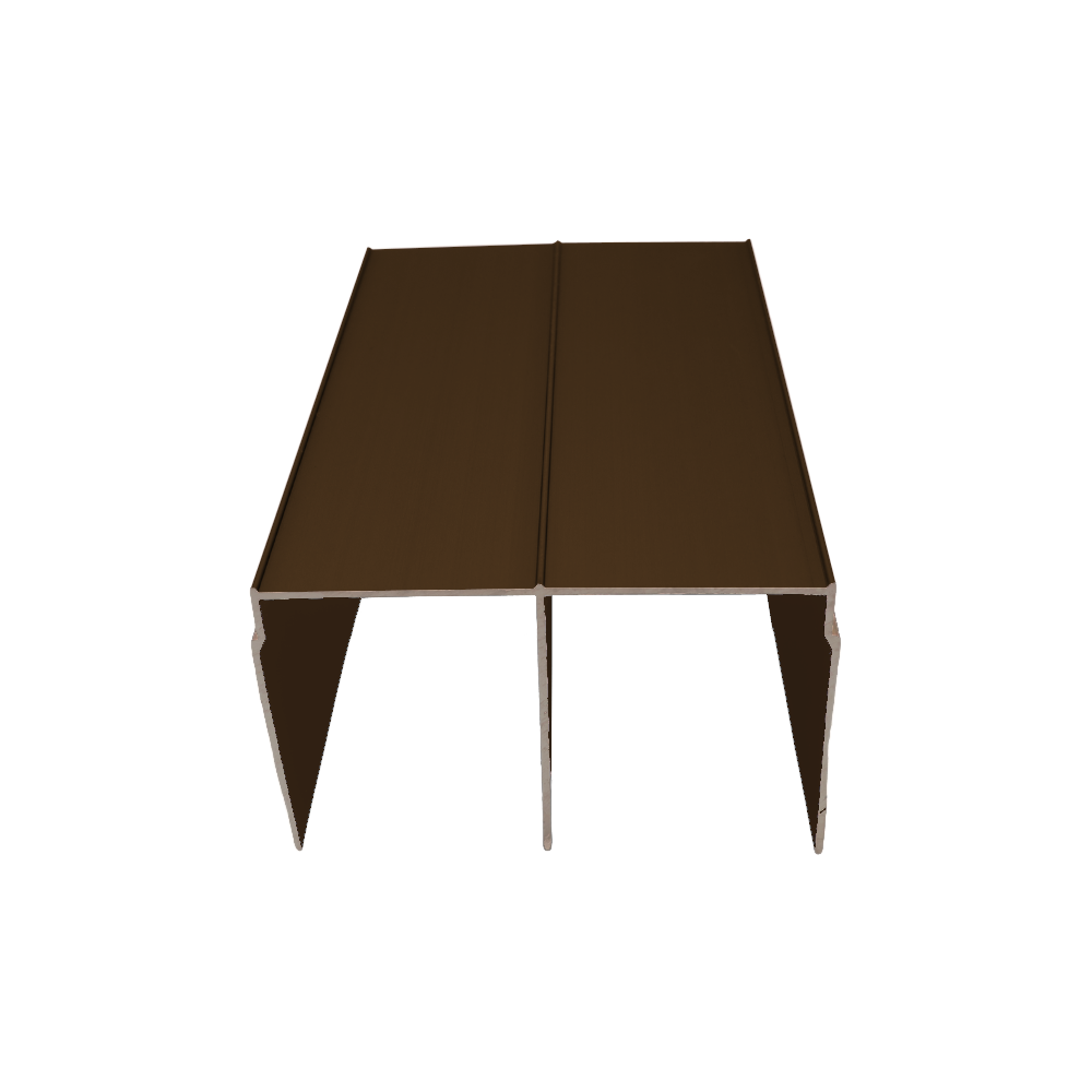 Doble Riel de Aluminio Top 560cm - Anodizado Cognac