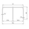 Doble Riel de Aluminio Top 560cm - Anodizado Cognac