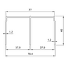 Doble Riel de Aluminio Top 560cm - Anodizado Plateado