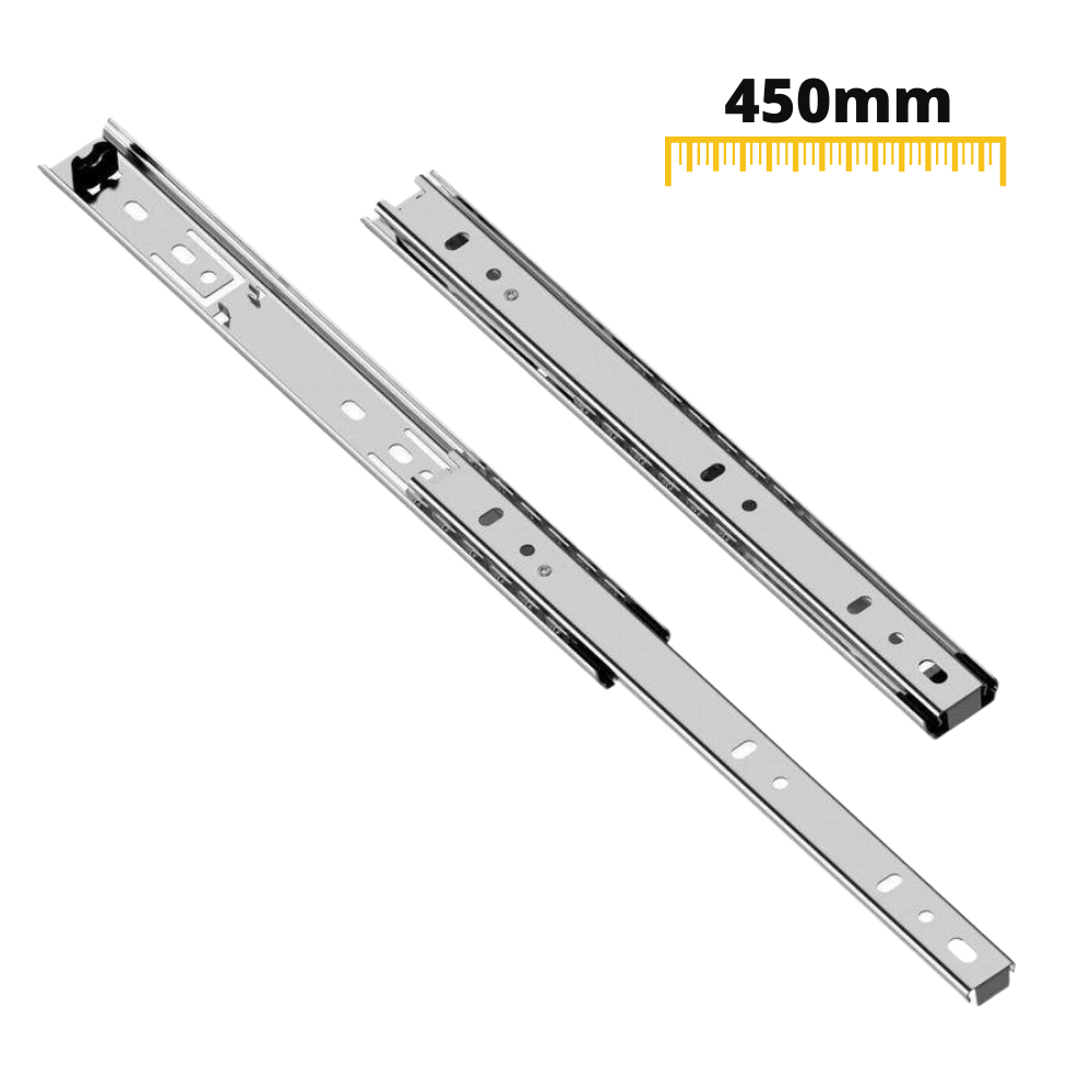 Corredores de cajón con rodamientos de bolas de 450 mm - H27 (lado derecho e izquierdo)