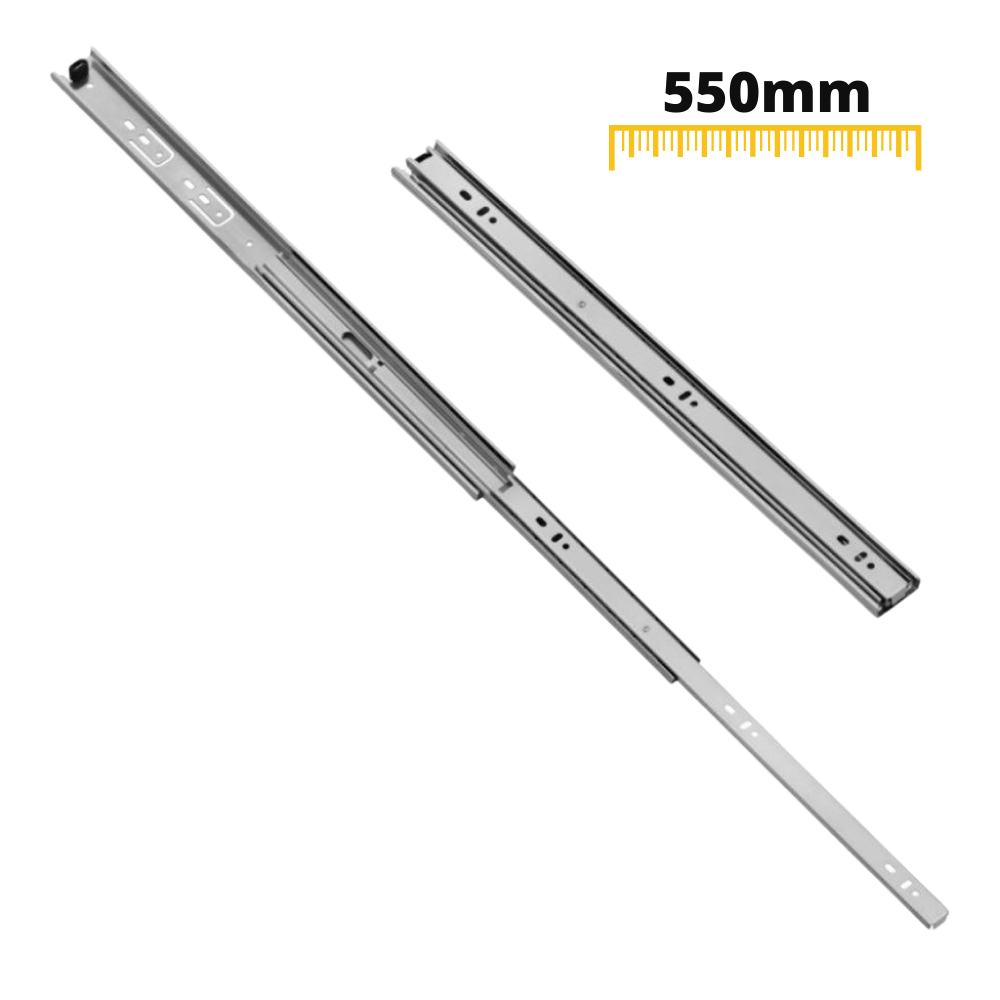 Corredores de cajón con rodamientos de bolas de 550 mm - H35 (lado derecho e izquierdo)