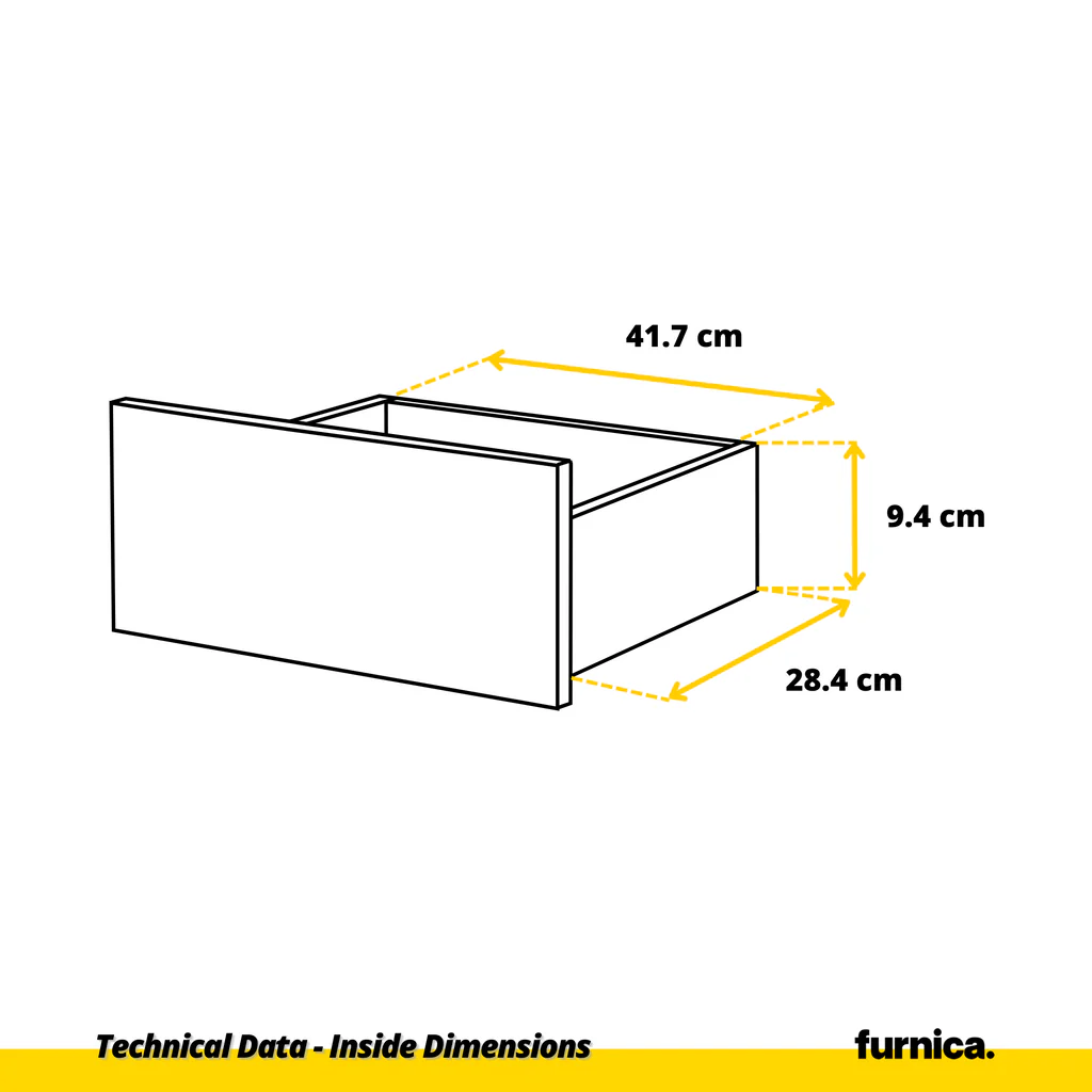 GABRIEL - Cómoda de 6 cajones - Armario de almacenamiento para el dormitorio - Aparador - Roble Wotan / Blanco Mate - A71cm A100cm P33cm