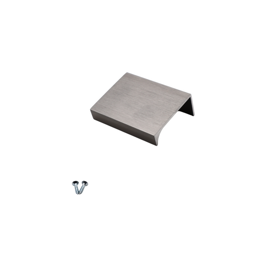 Mango de perfil de agarre Edge de 32 mm (longitud total de 52 mm) - Acero cepillado – Furnica