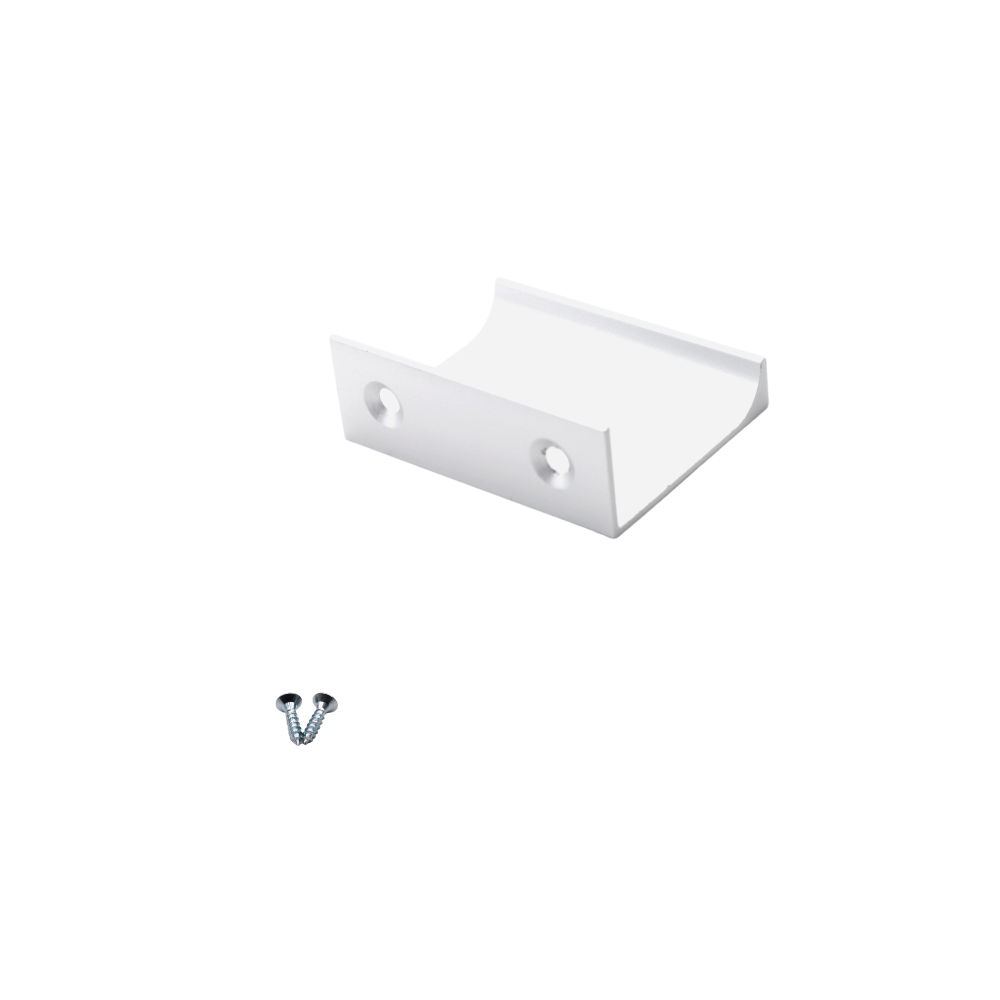 Mango de perfil de agarre Edge de 32 mm (52 mm de longitud total) - Blanco (2) – Furnica