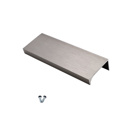 Mango de perfil de agarre en el borde de 96 mm (116 mm de longitud total) - Acero cepillado – Furnica