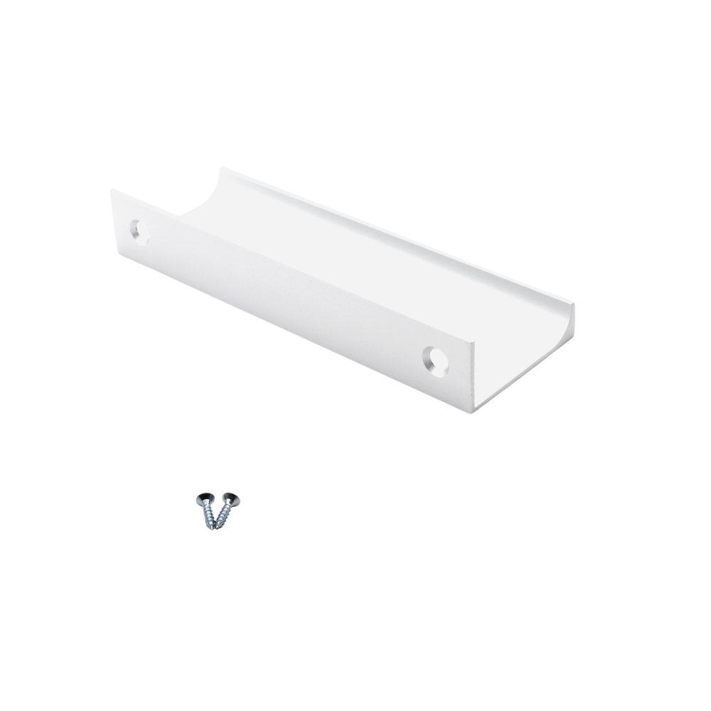 Mango de perfil de agarre Edge de 96 mm (116 mm de longitud total) - Blanco (2) – Furnica