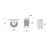 Rollo de goma para muebles Ø29mm