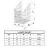 Cesta de lavandería plegable de 40 cm - Cromo