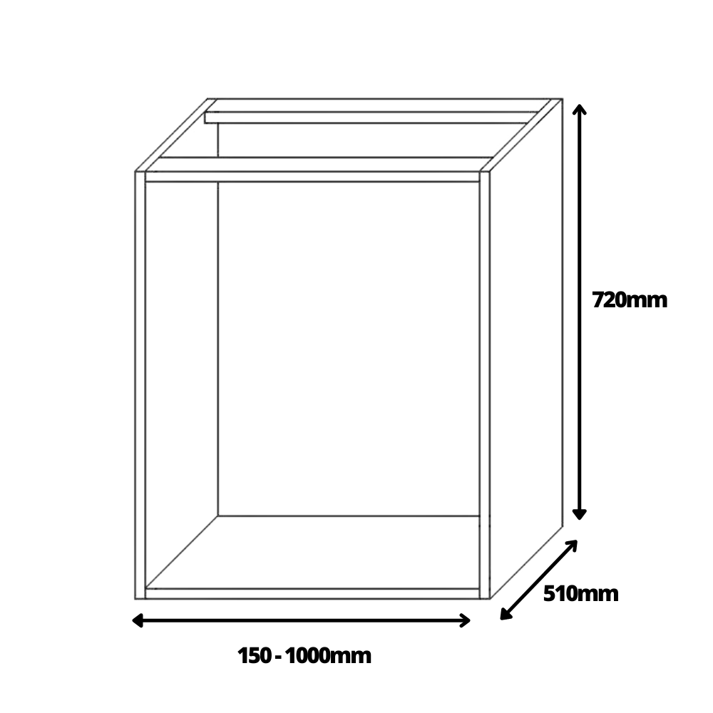 Unidad de gabinete de cocina base - 150 mm