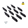 Amortiguador de muebles - Negro - 10 piezas
