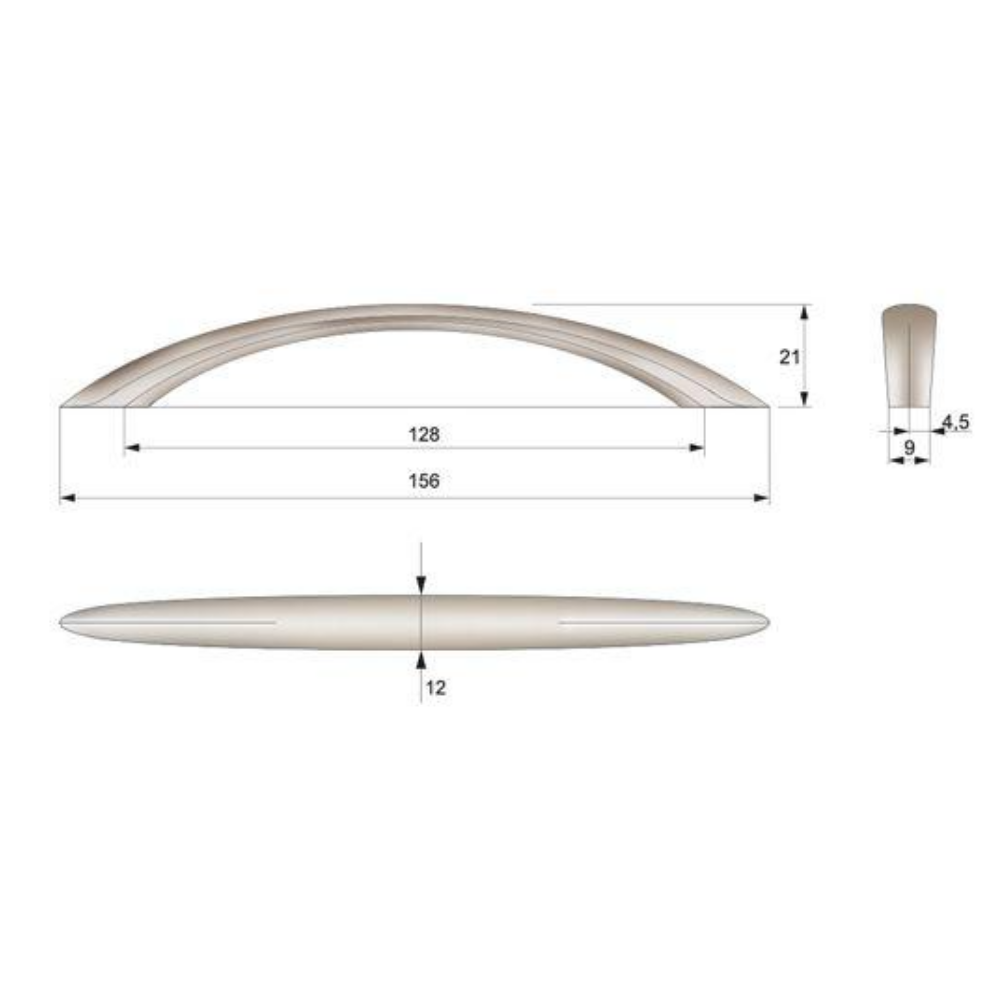 Asa de mueble 128mm UZ04 - Satinado