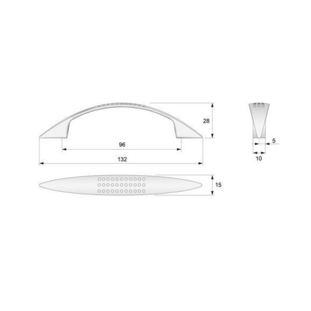 Asa de mueble 96mm UZ01 - Satinado