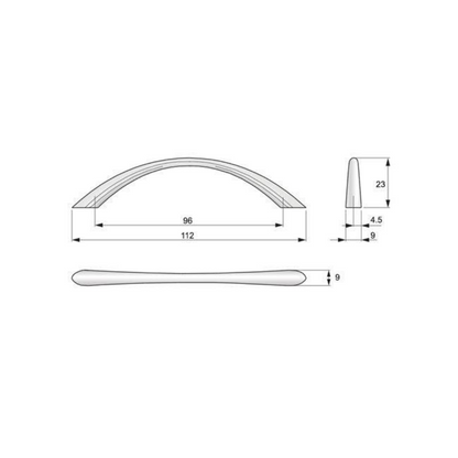 Asa de mueble 96mm UZ02 - Satinado (2) – Furnica